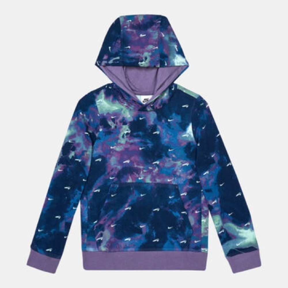 Nike Hoodie Nike FT Club Fleece Pullover NEW NWT Size 3T Canyon Purple Green